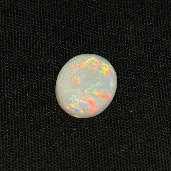 Dark Medium Dome Mintabie Opal With Color Spectrum Pattern - Picture 3 of 7